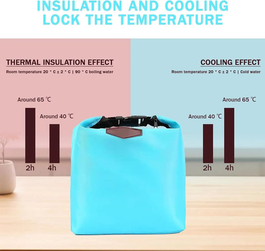 Lunch bag - Insulated bags - Lunch bag - Insulated backpack - Insulated lunch bags - Insulated lunch bag - Portable lunch bag - Picnic bag - Blue zipper - Image 5