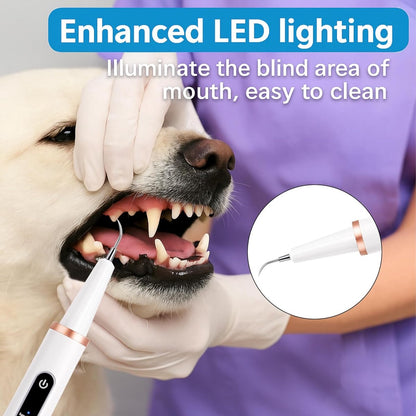 Electric Dog Toothbrush - Dental Cleaning Tools - Dog Toothbrush Set with LED Light - Rechargeable Dental Device, Anti-Plaque for Dogs and Cats - Wit - Image 2