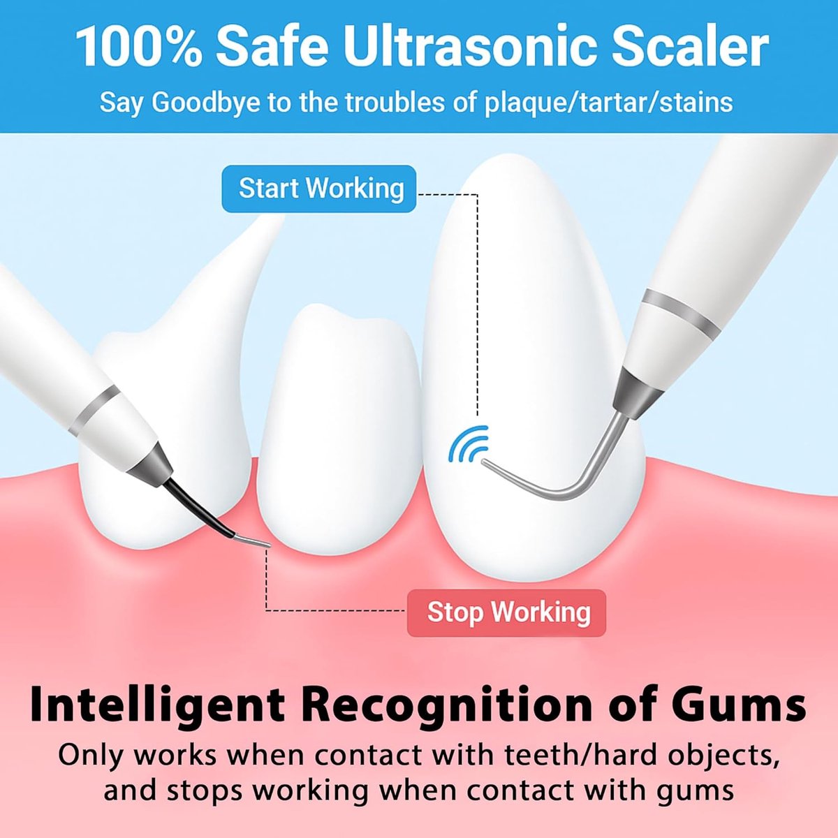 Electric Dog Toothbrush - Dental Cleaning Tools - Dog Toothbrush Set with LED Light - Rechargeable Dental Device, Anti-Plaque for Dogs and Cats - Wit - Image 5