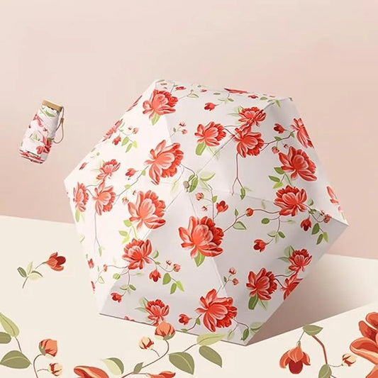 Folding Umbrella - Foldable - Umbrella for Girls - Small Mini Folding Umbrella - Compact Design - Ideal for Outdoor Travel - UV Protection Sunscreen Umbrella - Image 4