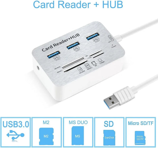 USB 3.0 Hub with 3-Port Splitter and Memory Card Reader - SD/TF/Micro SD Card Reader - USB 3.0 Hub - Image 4