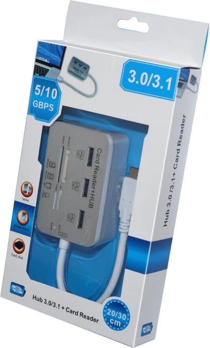 USB 3.0 Hub with 3-Port Splitter and Memory Card Reader - SD/TF/Micro SD Card Reader - USB 3.0 Hub - Image 7