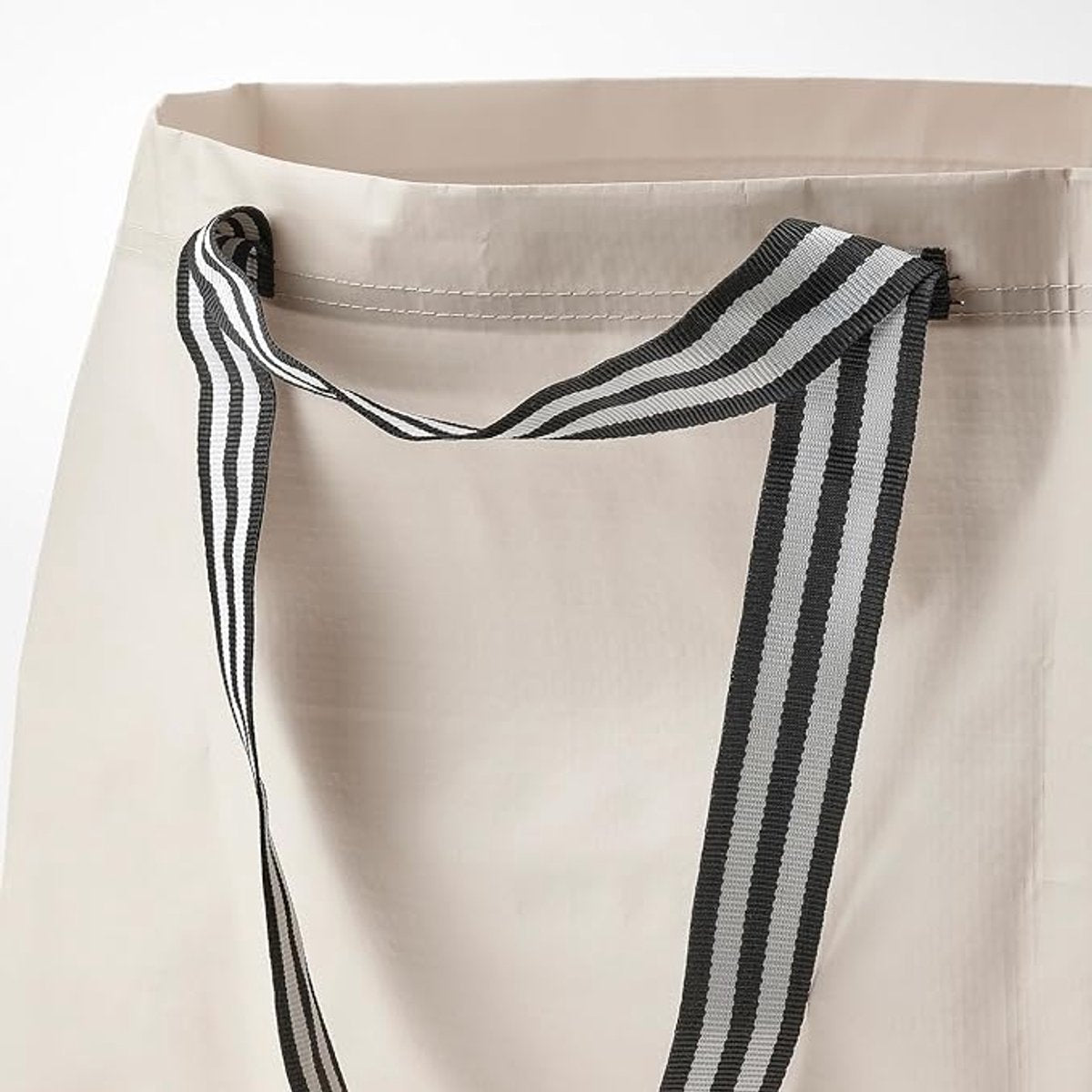 10 IKEA-style quality tote bags, shopping bags, large size, polypropylene, 68 x 36 cm, light beige, size L. - Image 2