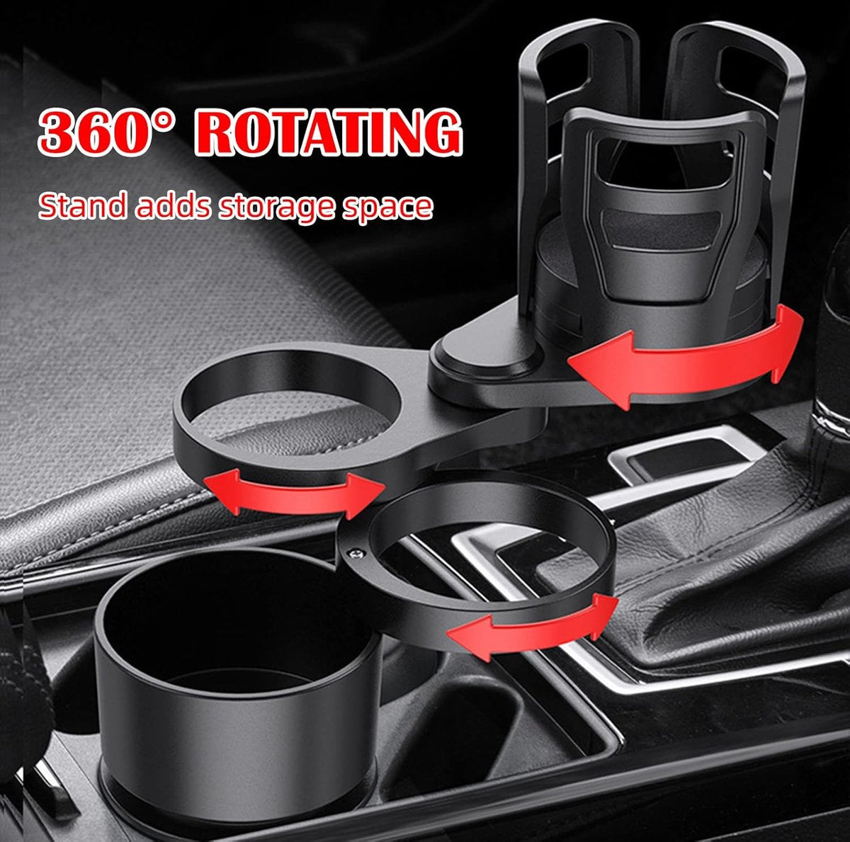 Universal 4-in-1 Car Organizer - Car Seat Organizer - Cup Holder - Drink Holder - Can and Bottle Holder - Car Accessories - High Quality - Coffee Holder - Foldable - Sturdy and Durable - Car Travel - Image 2