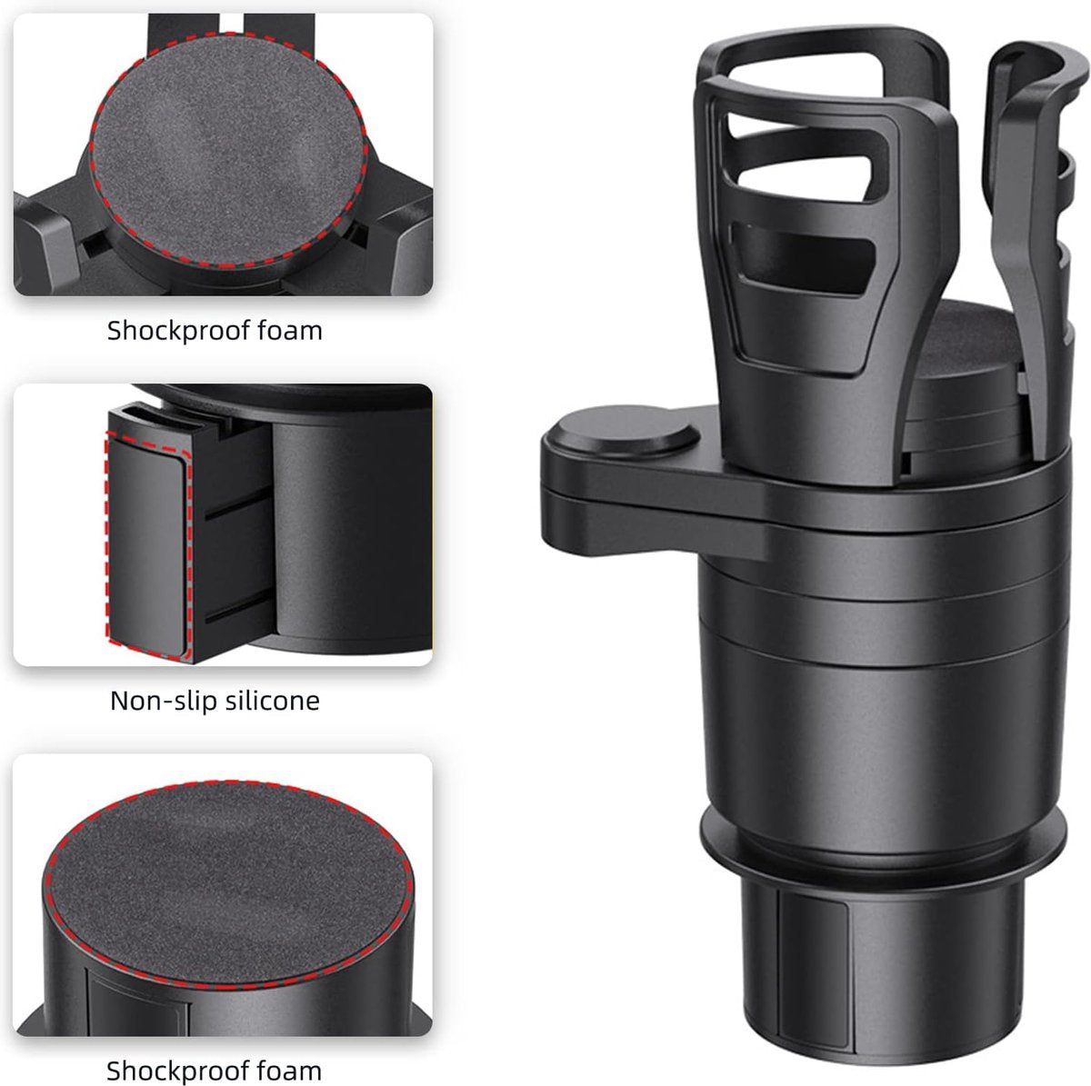 Universal 4-in-1 Car Organizer - Car Seat Organizer - Cup Holder - Drink Holder - Can and Bottle Holder - Car Accessories - High Quality - Coffee Holder - Foldable - Sturdy and Durable - Car Travel - Image 3