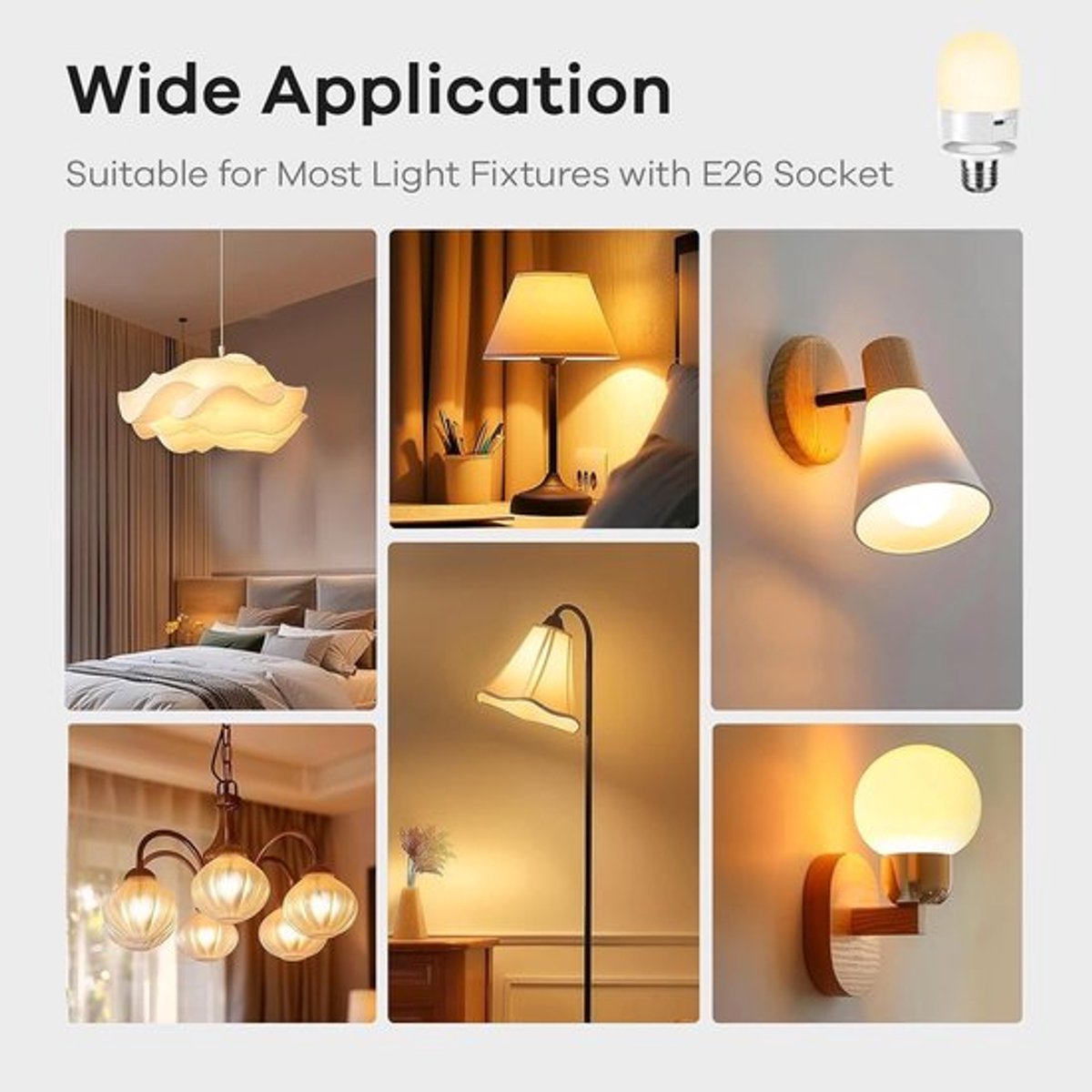 Set of 2 USB rechargeable bulbs with remote control - Battery-operated lamp bulbs - Rechargeable RGB color-changing bulbs - 12 color temperatures - Adjustable brightness - Wireless night light - 800 lm - Image 2