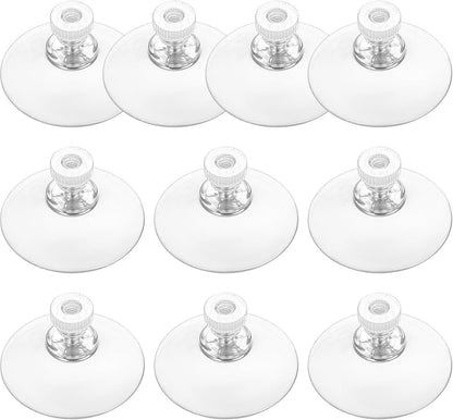 10 suction cups with M4 screws, 41 mm plastic suction cups, suction cups for windows, transparent suction cups, suction cups with 10 serrated nuts for mirrored glass wall doors and craft projects.