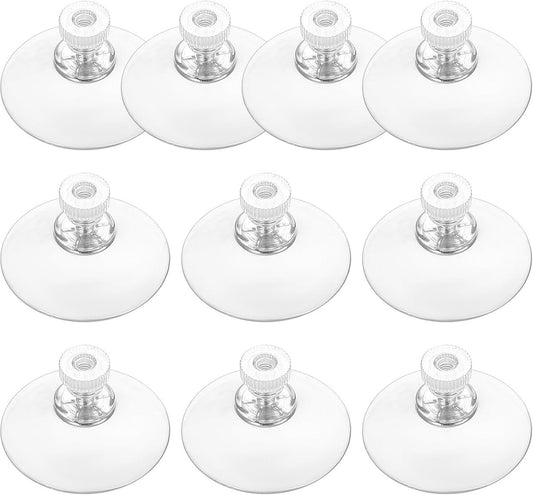 10 suction cups with M4 screws, 41 mm plastic suction cups, suction cups for windows, transparent suction cups, suction cups with 10 serrated nuts for mirrored glass wall doors and craft projects.