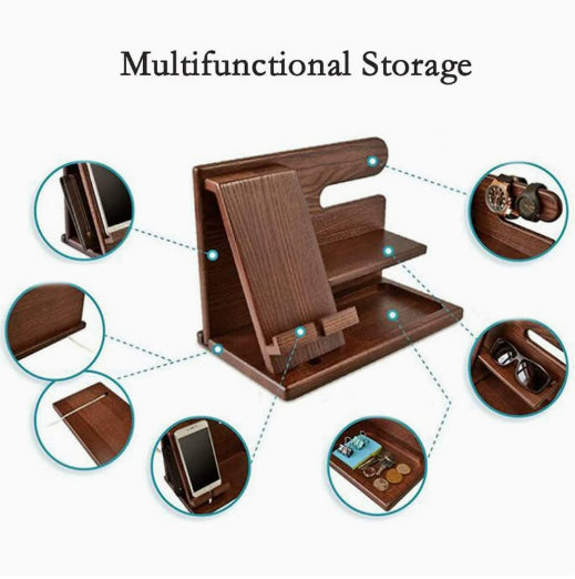 Phone stand - organizer - jewelry holder - desk organizer - gift for men - for cell phones, gifts for him, husband, bedside table, gifts - Image 3