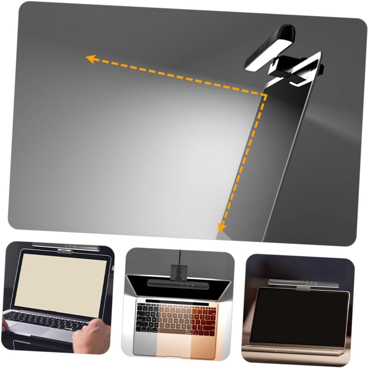 Clip-on desk lamp - LED desk lamp - Clip-on desk lamp - Dimmable - Home office - Reading lamp - Clip-on lamp - Black - Image 6