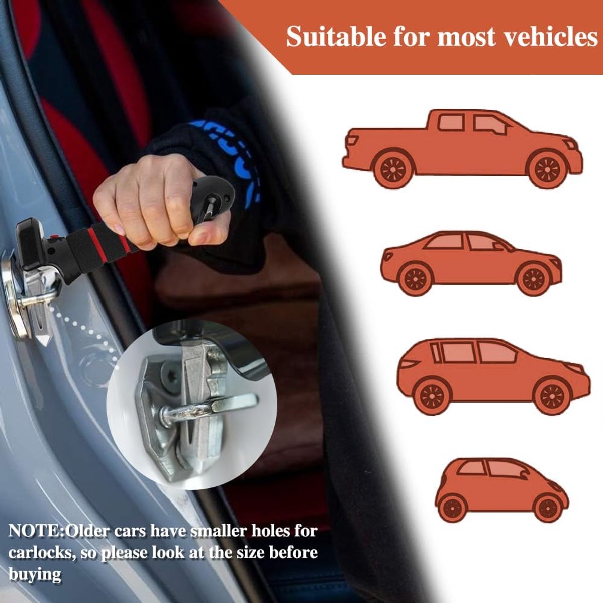 Set of 2 multifunctional car door handles, as an aid for getting in and out of cars, making it easier for disabled people / the elderly / small children / pregnant women / injured people to get in and out of the car - Image 4