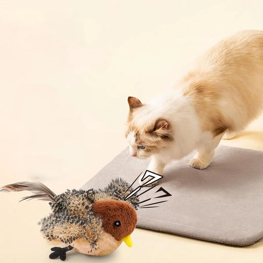 Cat Toys - Cat Toys with Catnip - Flappy Bird Cat Toy for Indoor Cats - Rechargeable - Electric Cat Toys - With Sound - Plush Sports Toy for Kittens - Pic - Image 4