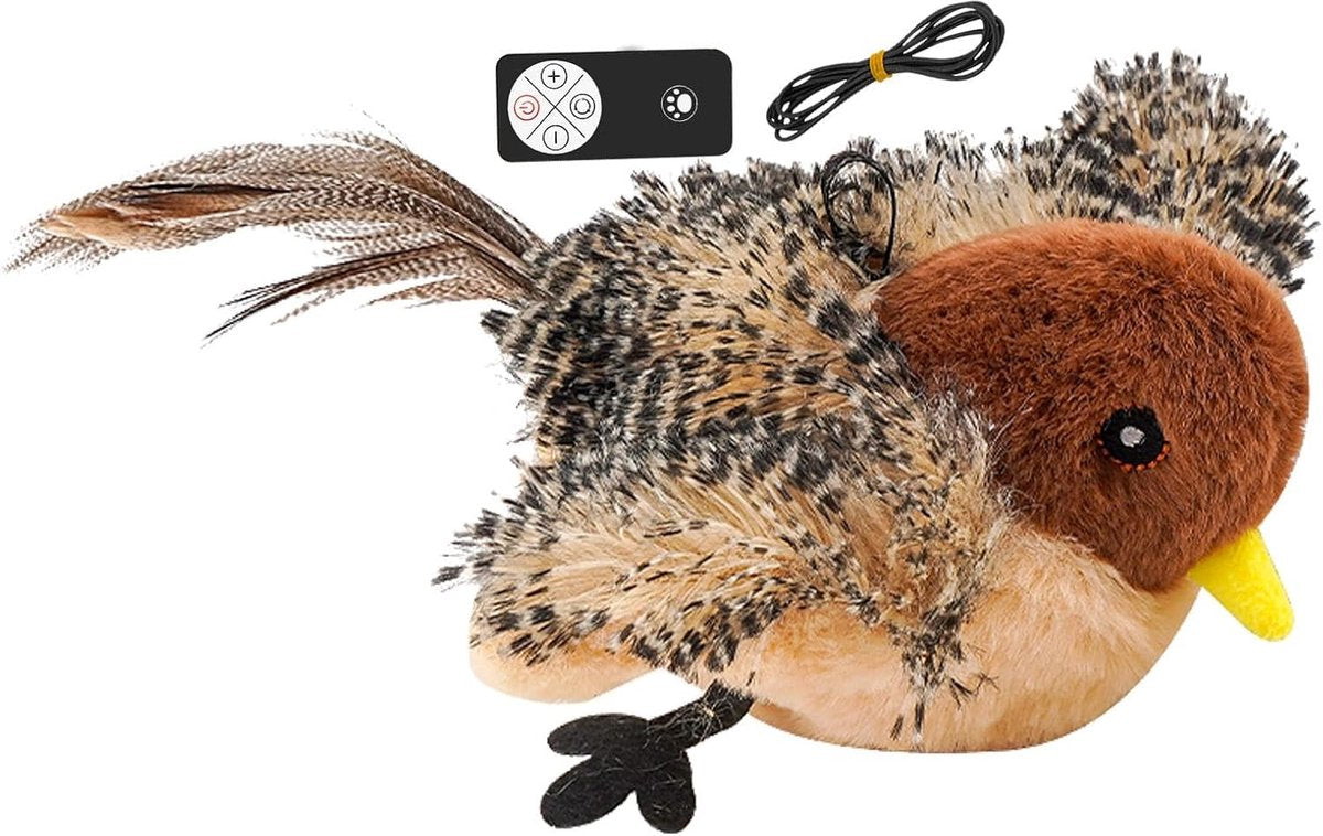 Cat Toys - Cat Toys with Catnip - Flappy Bird Cat Toy for Indoor Cats - Rechargeable - Electric Cat Toys - With Sound - Plush Sports Toy for Kittens - Pic - Image 7