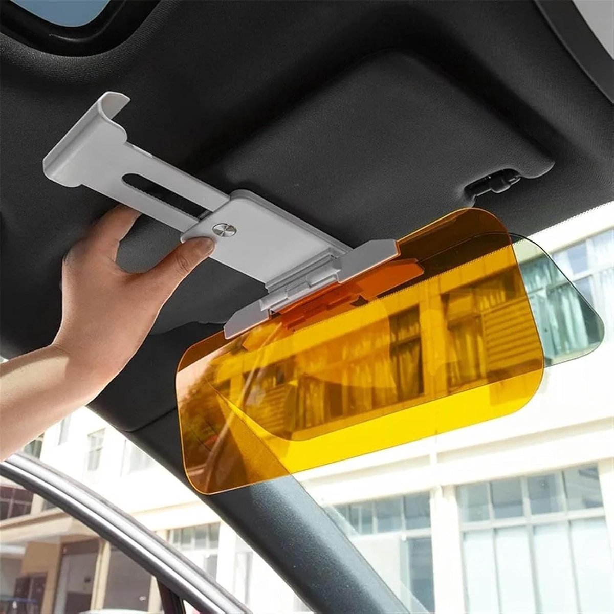 Car Sunshade - 2-in-1 Sunshade Extension - Day and Night Glare Protection - For All Vehicles - Driver and Passenger Side Sunshade - Image 3
