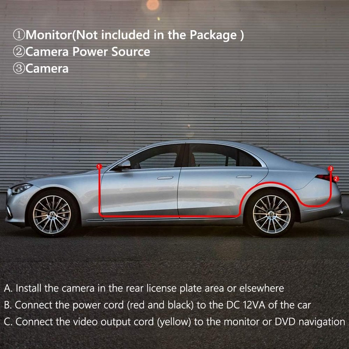 Cameras - Rearview camera - Night vision rearview camera - Parking monitoring and motion detection - Image 2