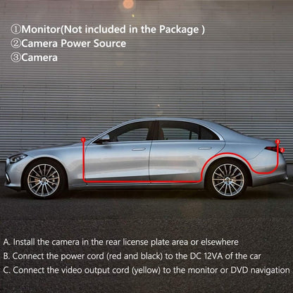 Cameras - Rearview camera - Night vision rearview camera - Parking monitoring and motion detection - Image 2