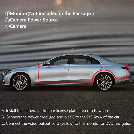 Cameras - Rearview camera - Night vision rearview camera - Parking monitoring and motion detection - Image 2