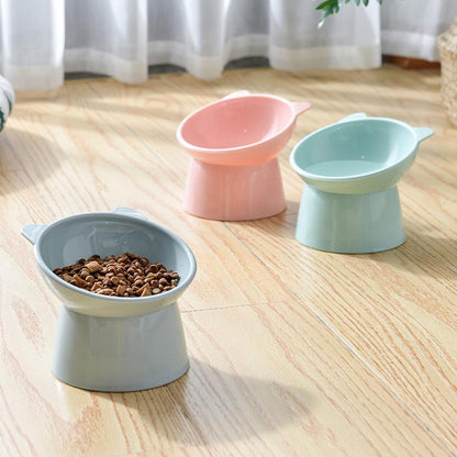 Cat bowl - Feeders - Tilting bowl - Anti-vomiting - Angled design - Blue - Perfect for cats - Indoor use - Pet accessories - Blue - Image 7