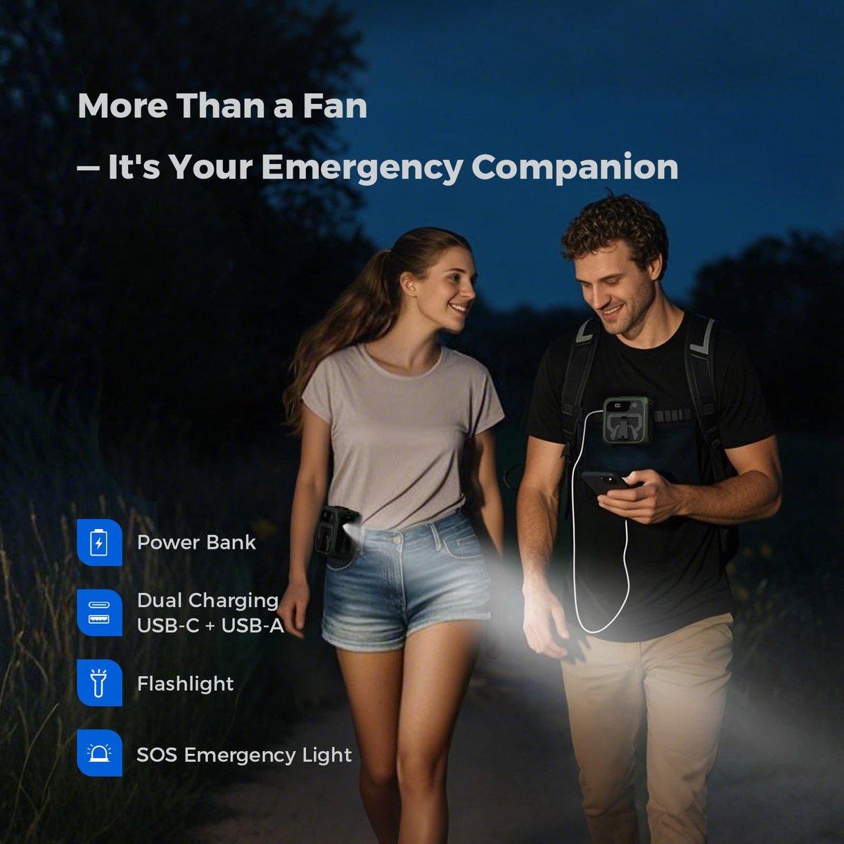 Portable Hip Fan - Mini Fan - 5 Speeds 16,000 RPM - Clip-on Portable Belt Fan - Hip Fan - For Camping, Travel, Outdoors - Vegetables - Image 8