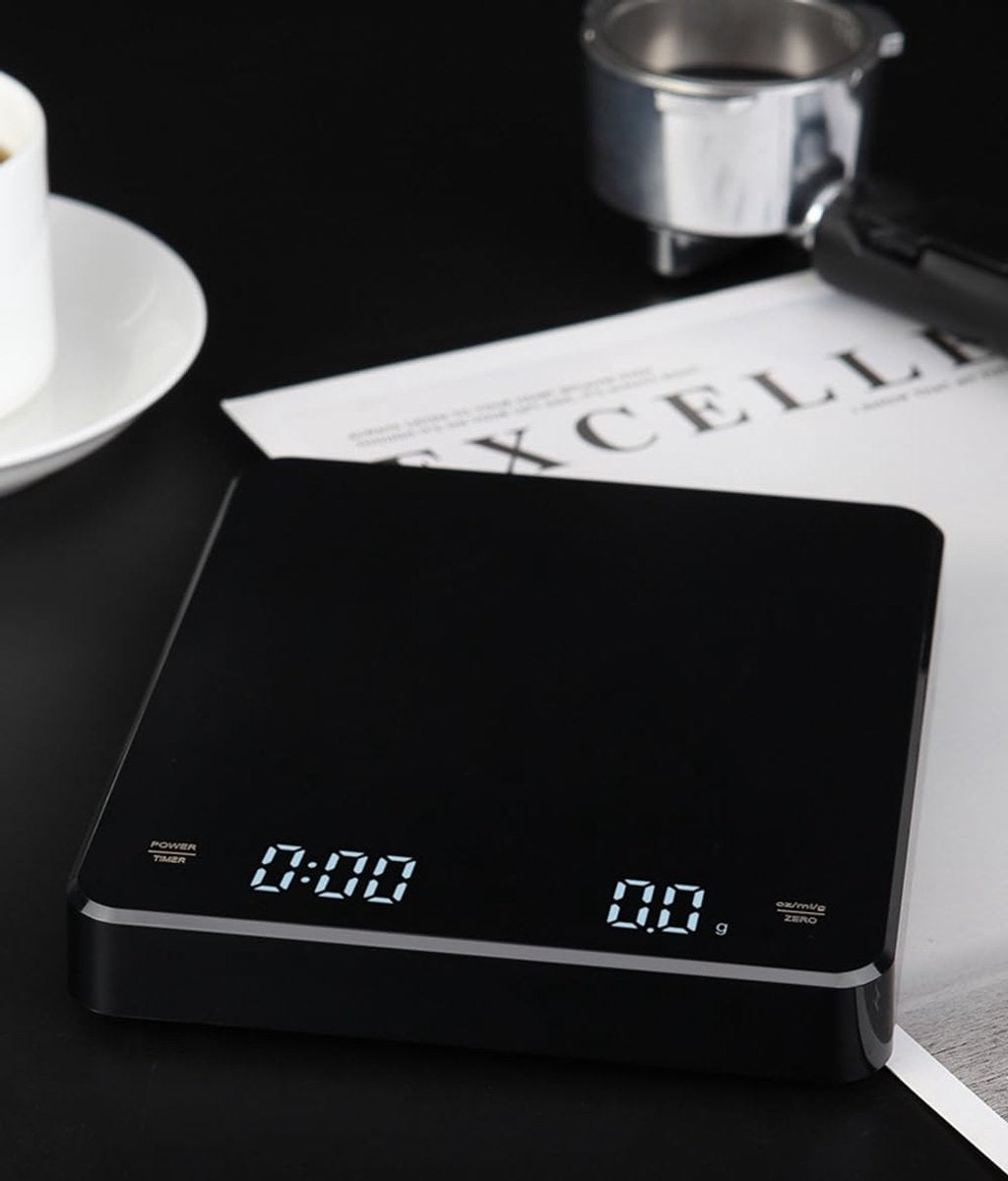 Precision Scale - Barista Scale - Coffee Scale with Timer - Small 3 kg / 0 g Coffee Scale with Gravity Sensor - Rechargeable Kitchen Scale - Barista Essential - High Precision - Black - Image 8