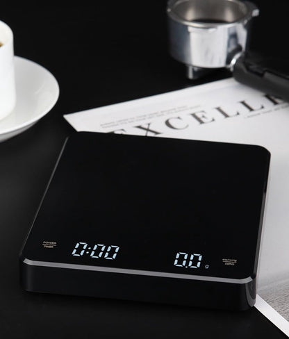 Precision Scale - Barista Scale - Coffee Scale with Timer - Small 3 kg / 0 g Coffee Scale with Gravity Sensor - Rechargeable Kitchen Scale - Barista Essential - High Precision - Black - Image 8
