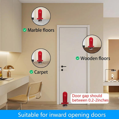Door security - portable door locks for theft protection while traveling, security for hotel rooms and apartments - drill-free garage door for women and children - peaceful sleep - Image 3