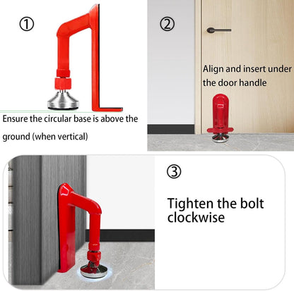 Door security - portable door locks for theft protection while traveling, security for hotel rooms and apartments - drill-free garage door for women and children - peaceful sleep - Image 4