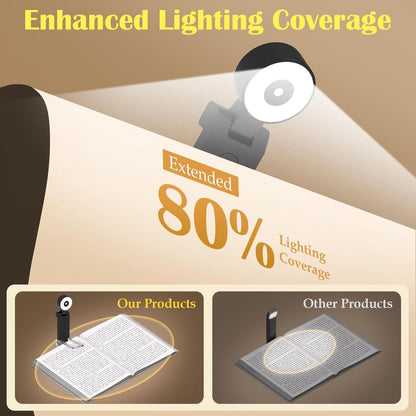 Reading light for books - For bed - With clip - Rechargeable - 5 settings - Bedside lamp - Black - Image 2