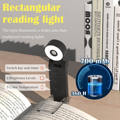 Reading light for books - For bed - With clip - Rechargeable - 5 settings - Bedside lamp - Black - Image 7