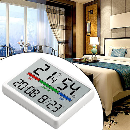 Wekker - Digital Alarm Clock - Weather Station - Room Thermometer - Digital Bathroom Clock - Shower Timer - Kitchen Thermometer - Gym - Bedroom - Kitchen - Office - Christmas Gifts - Wit - Image 2