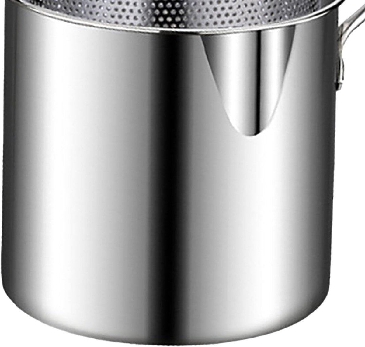 Frying pan - Frying pans - Frying pan set - Stainless steel frying pan with strainer - Portable stainless steel frying pan - Mini shrimp fryer - Small frying basket - Suitable for home cooking - Image 8