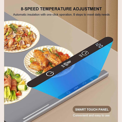 250W roll-up electric hot plate with 8 temperature settings and a 6-hour timer, for buffets, made of waterproof silicone, black - Image 2