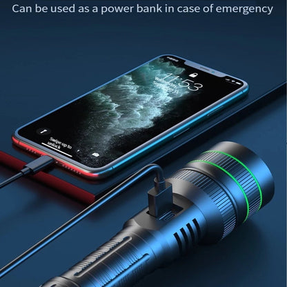 Rechargeable LED Flashlight - Military Flashlight - 5000 lumens - 26650 rechargeable battery - 6 modes - Power bank function - IP67 waterproof - Battery-powered flashlight - Image 3