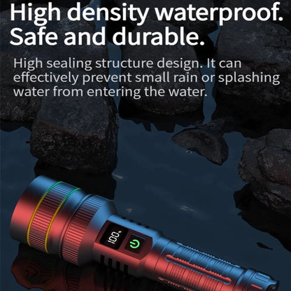 Rechargeable LED Flashlight - Military Flashlight - 5000 lumens - 26650 rechargeable battery - 6 modes - Power bank function - IP67 waterproof - Battery-powered flashlight - Image 8