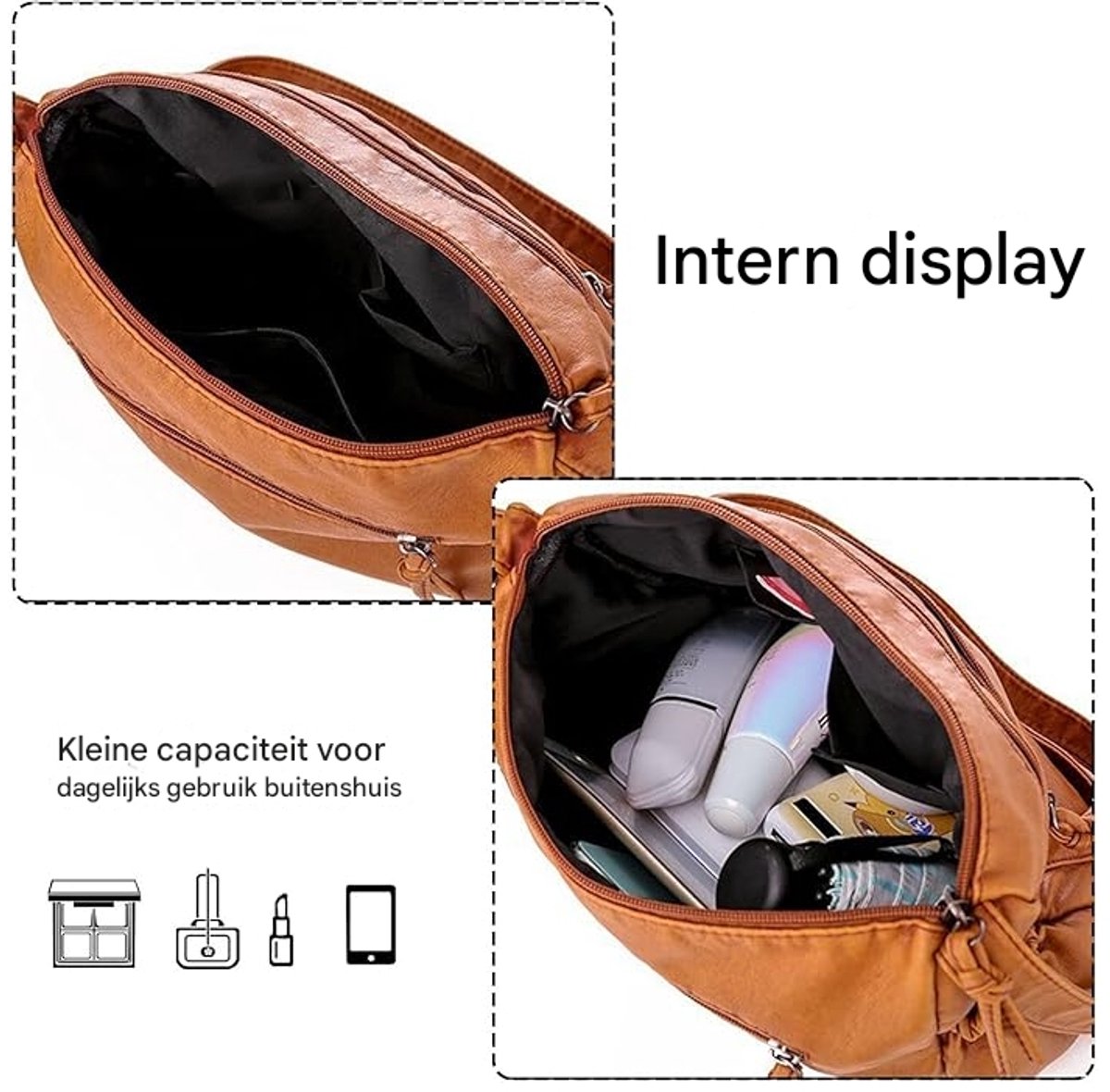 Handbags, small crossbody phone bag, mobile phone case, leather shoulder bag with wide strap - Image 2