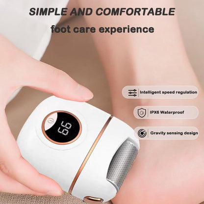 Electric Foot File - Removes Calluses and Dead Skin - Powerful Exfoliation - Built-in LED Light - Regenerative Exfoliation - Removes Calluses and Hard Skin - Wit - Image 3