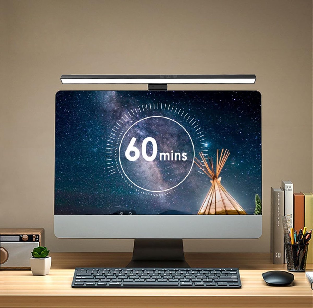 Clip-on desk lamp - 3 LED levels - Clip-on reading lamp - Black - Image 5