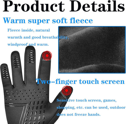 Gloves - Winter Gloves - Sports Gloves - Waterproof Gloves - Cycling Gloves - Touchscreen Gloves - Warm - Windproof - Waterproof and Non-Slip - Suitable for Men and Women - Outdoor Walking - Camping - Running - Cycling - Image 3