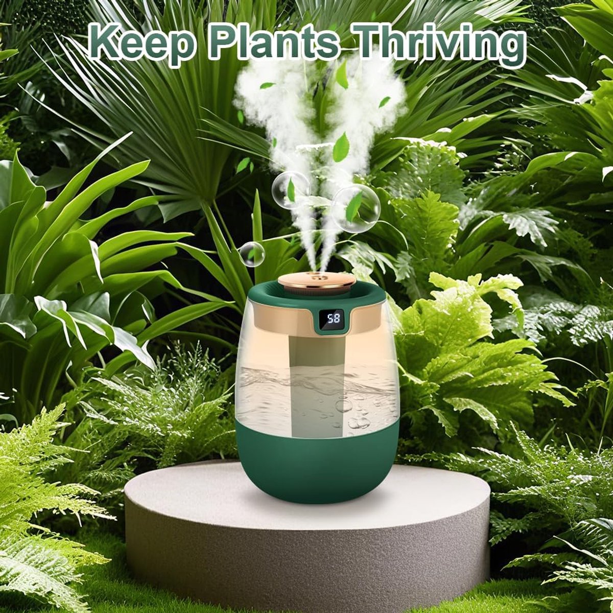 Humidifiers - Bedroom humidifier - Mini humidifier - Children's room humidifier - Humidifier with hygrometer - Humidifier with night light for bedroom - Children's room - Plants - Vegetables - Image 3