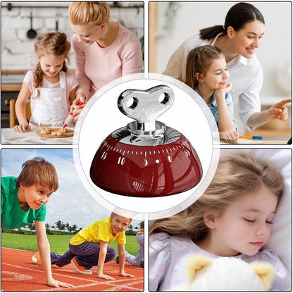 Educational Clock - High-Quality Educational Clock for Children - Kids Timer - Countdown Timer - Leather Time-Reading Clock - Educational Clock - Homework Helper - Educational Toys - Home Education - Red - Image 3