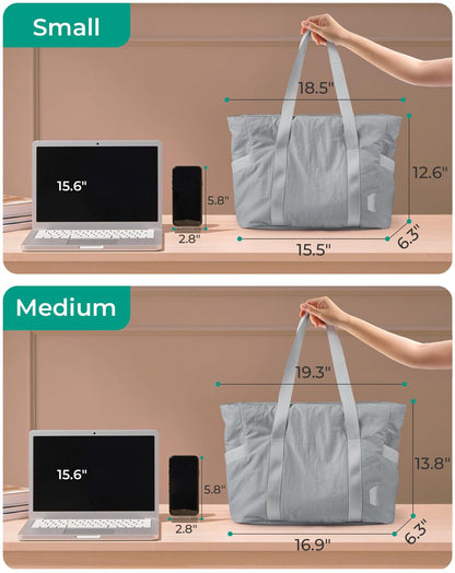 Women's Handbags - Women's Shoulder Bags - Women's Zippered Tote Bags - Large Shoulder Bags - Crossbody Bags - Women's Bags - Beach Bags - Yoga/Fitness/Travel Bags - Grijs - Image 2