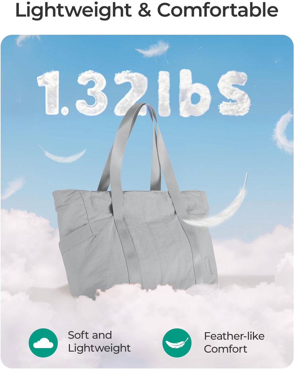 Women's Handbags - Women's Shoulder Bags - Women's Zippered Tote Bags - Large Shoulder Bags - Crossbody Bags - Women's Bags - Beach Bags - Yoga/Fitness/Travel Bags - Grijs - Image 4