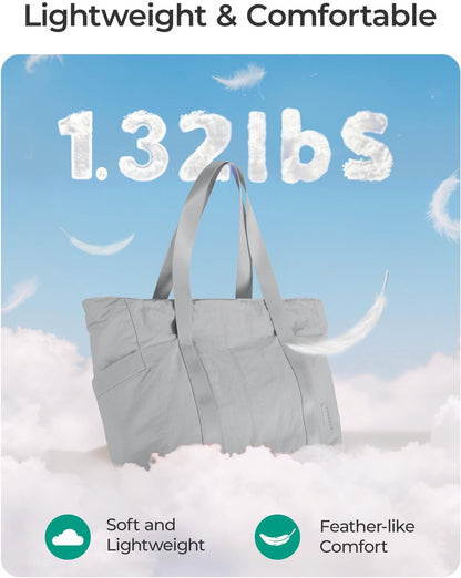 Women's Handbags - Women's Shoulder Bags - Women's Zippered Tote Bags - Large Shoulder Bags - Crossbody Bags - Women's Bags - Beach Bags - Yoga/Fitness/Travel Bags - Grijs - Image 4