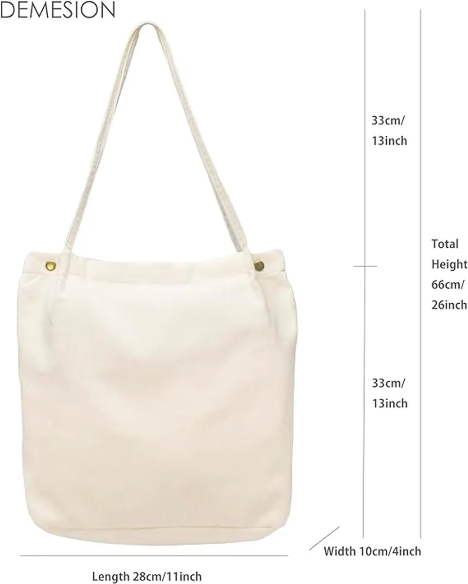 Tote bag - Women's tote bag - Women's corduroy tote bag - Reusable travel bag - Shoulder bag - Everyday work bag - Broken