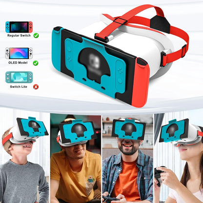 Compatible with Nintendo Switch VR headsets and OLED models, VR virtual reality glasses with adjustable HD lenses, comfortable headband, suitable for Nintendo Switch OLED VR 3D gaming glasses, suitable for boys - Image 2