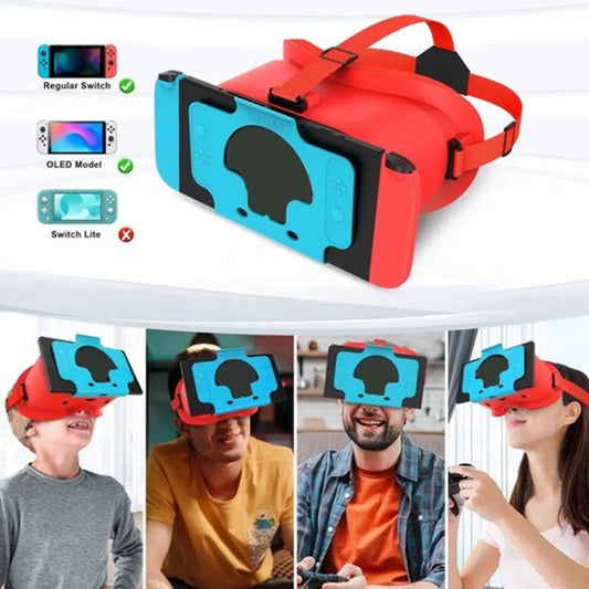 Suitable for Nintendo Switch VR headsets and OLED models, VR virtual reality headset with adjustable HD lenses, comfortable headband, suitable for 3D VR games on Nintendo Switch OLED, suitable for children/boys - black - Image 2