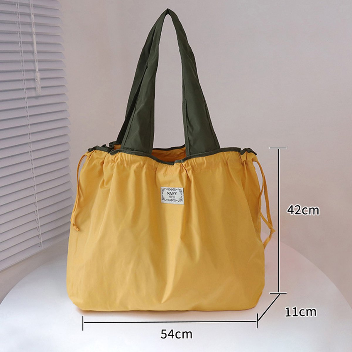 tote bag, shopping bag, foldable shopping bag, set of 2 shopping bags, washable drawstring shopping bag, foldable shopping bag, large tote bag, reusable nylon, foldable shopping bag, camping bag - Image 2
