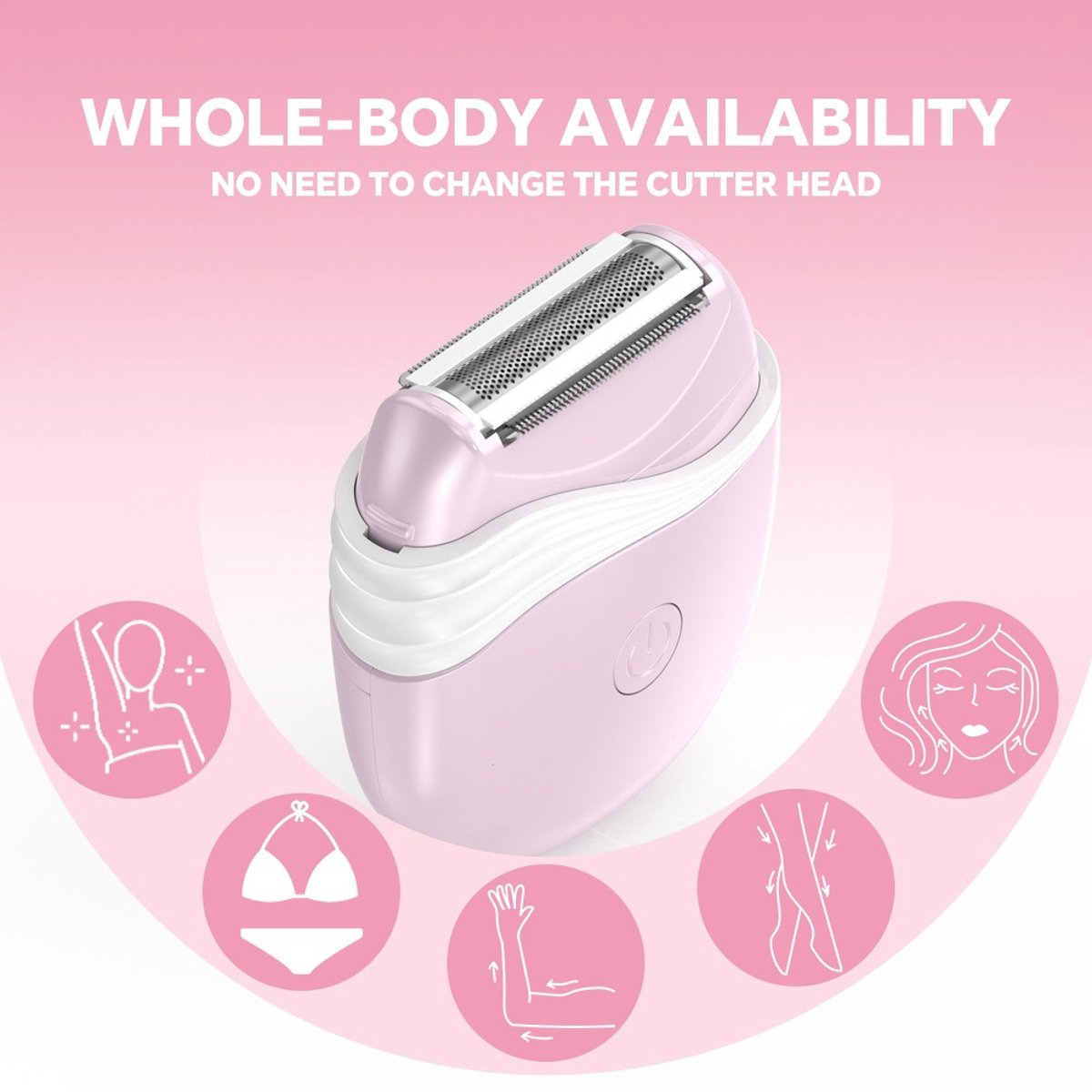 Electric shavers for women - Electric shaver - Trimmer - Epilator - Hair removal devices - Facial hair removal - Bikini trimmer - for body, underarms, legs and bikini line - compact - Image 3