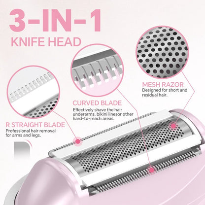 Electric shavers for women - Electric shaver - Trimmer - Epilator - Hair removal devices - Facial hair removal - Bikini trimmer - for body, underarms, legs and bikini line - compact - Image 6