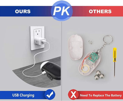 Rechargeable personal alarm – Self-defense products – Self-defense alarm – Keychain – Personal alarm – Alarm keychain – Rechargeable LED flashlight - Image 7
